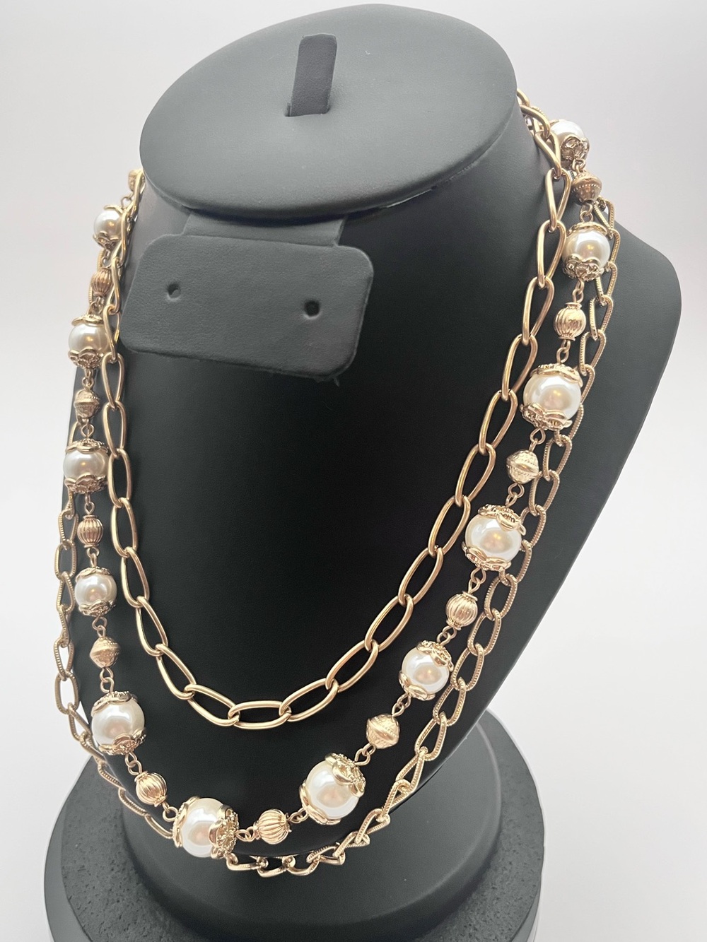 PATRICIA NASH Faux Pearl 3 in 1 Necklace